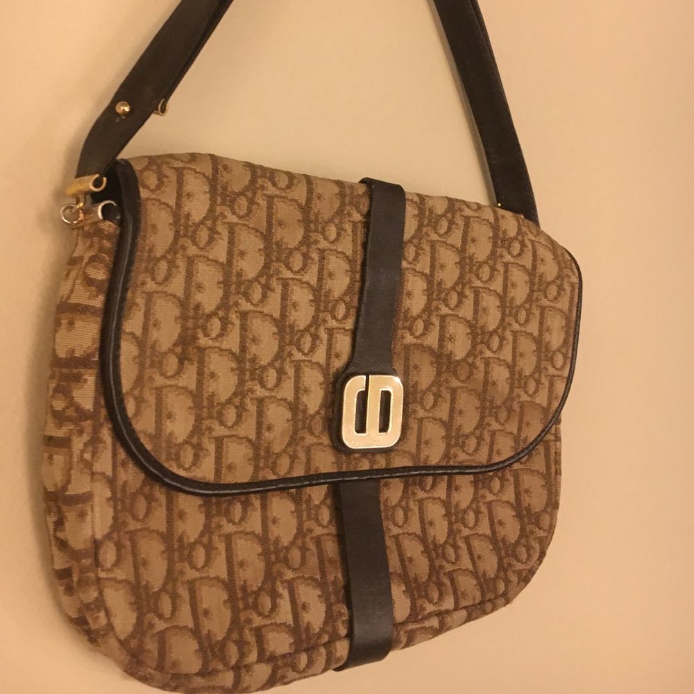 Dior Logo Vintage Purse Crossbody Bag Authentic
